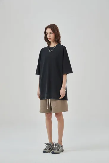 Cotton Oversized Blank T-Shirt Supports Custom Logo Embroidery DTG Bulk Orders