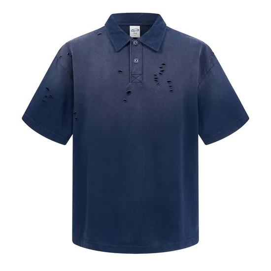 Classic Distressed American Street Polo Custom Graphic DTG Embroidery Apparel Bulk