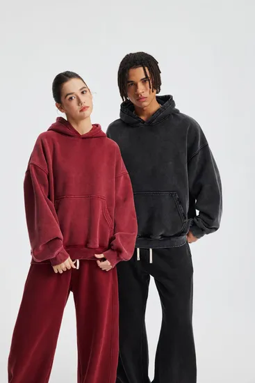 Unisex Oversized Boxy Cropped Hoodie Personal Custom Logo Factory Direct Bulk Sale
