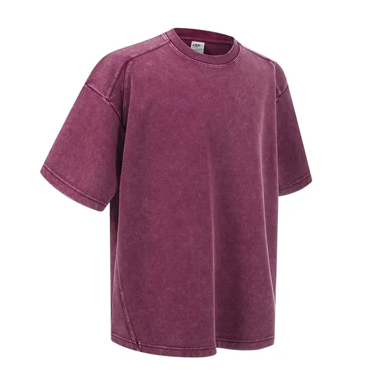 Retro Faded Distressed Cotton T-Shirt Allows Small Batch Custom Logo Embroidery and DTG Service