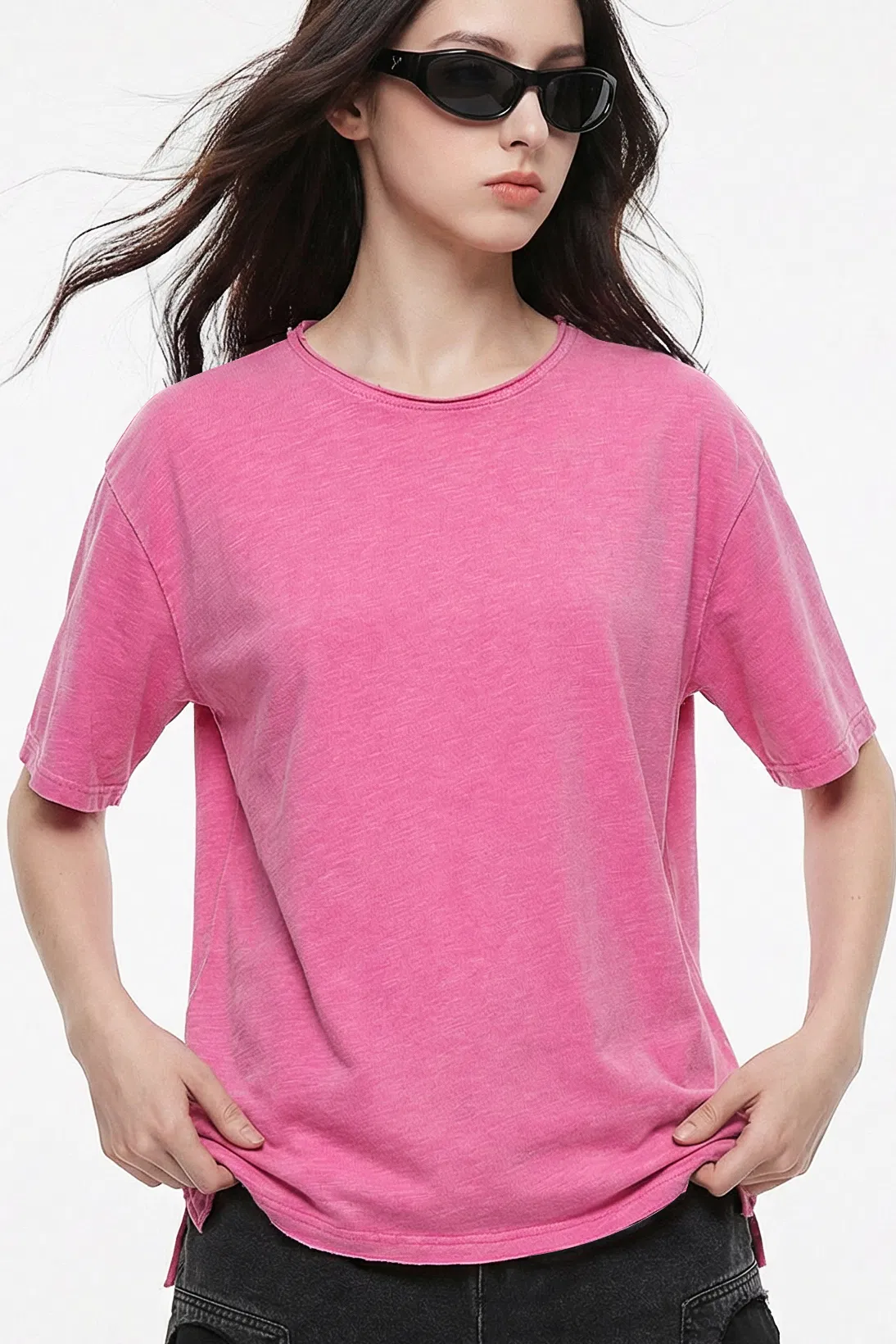 Blank Solid Color Cotton T-Shirt Accept Custom Design DTG Print for Global Bulk Clothing Buyers