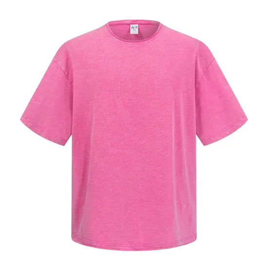 Blank Solid Color Cotton T-Shirt Accept Custom Design DTG Print for Global Bulk Clothing Buyers