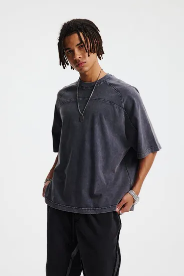 Vintage Washed Cotton Blank Tee Fits Custom Embroidery and DTG Printing Crafts