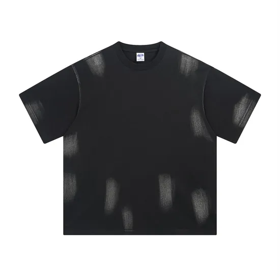 Blank Distressed Graffiti Cotton T-Shirt Accept Custom Design DTG Print for Global Bulk Buyers
