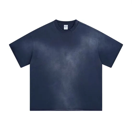 Pure Cotton Spray Dyed Vintage T-Shirts Make Custom Brand Logo DTG Embroidery Wholesale Service