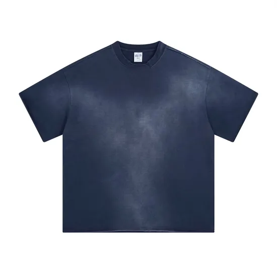 Pure Cotton Spray Dyed Vintage T-Shirts Make Custom Brand Logo DTG Embroidery Wholesale Service