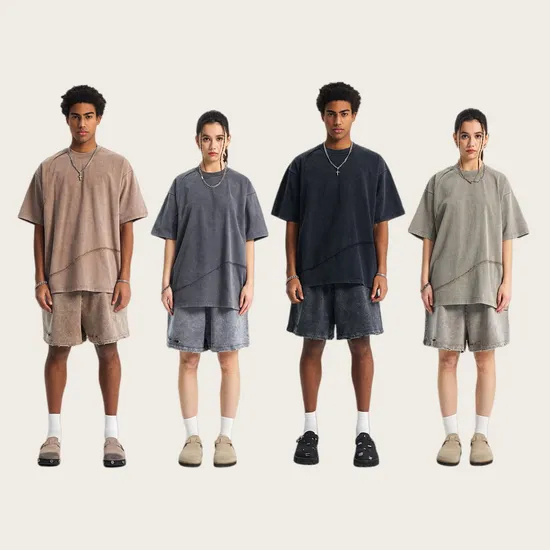Oversized Cotton Blank T-Shirt Supports Custom Logo Embroidery DTG Printing Batch Custom