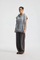Custom Brand Logo Spray Dyed Raw Edge Hood Vest 100% Cotton Wholesale Factory Low Price