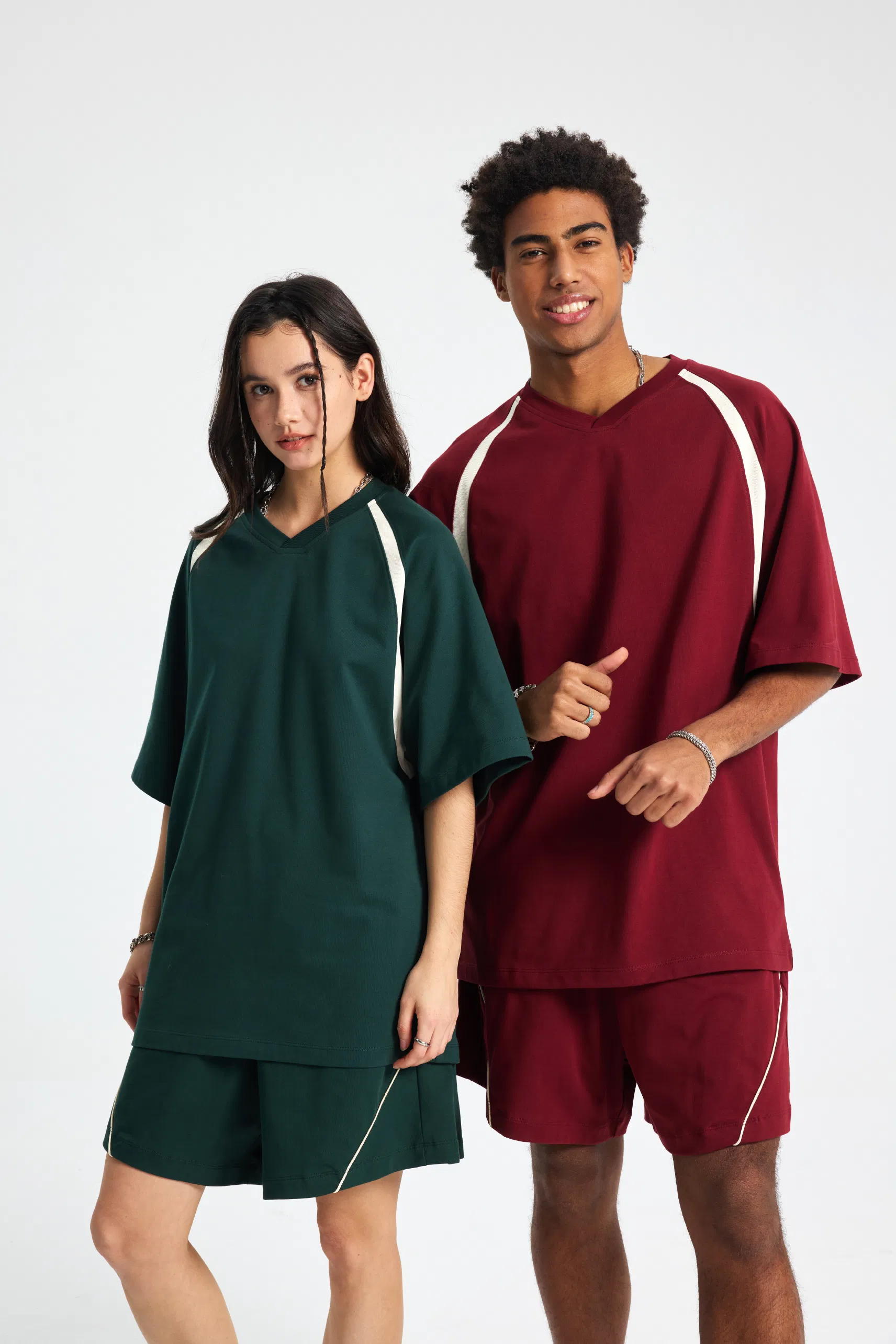 Wholesale Color-Block Cotton T-Shirt for Custom Brand Logo Merchandise Development Sale