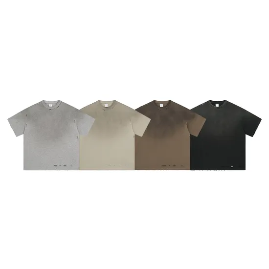 High-Quality Vintage Washed Cotton Blank T-Shirt Bulk Wholesale for Custom Embroidery and Printing Business
