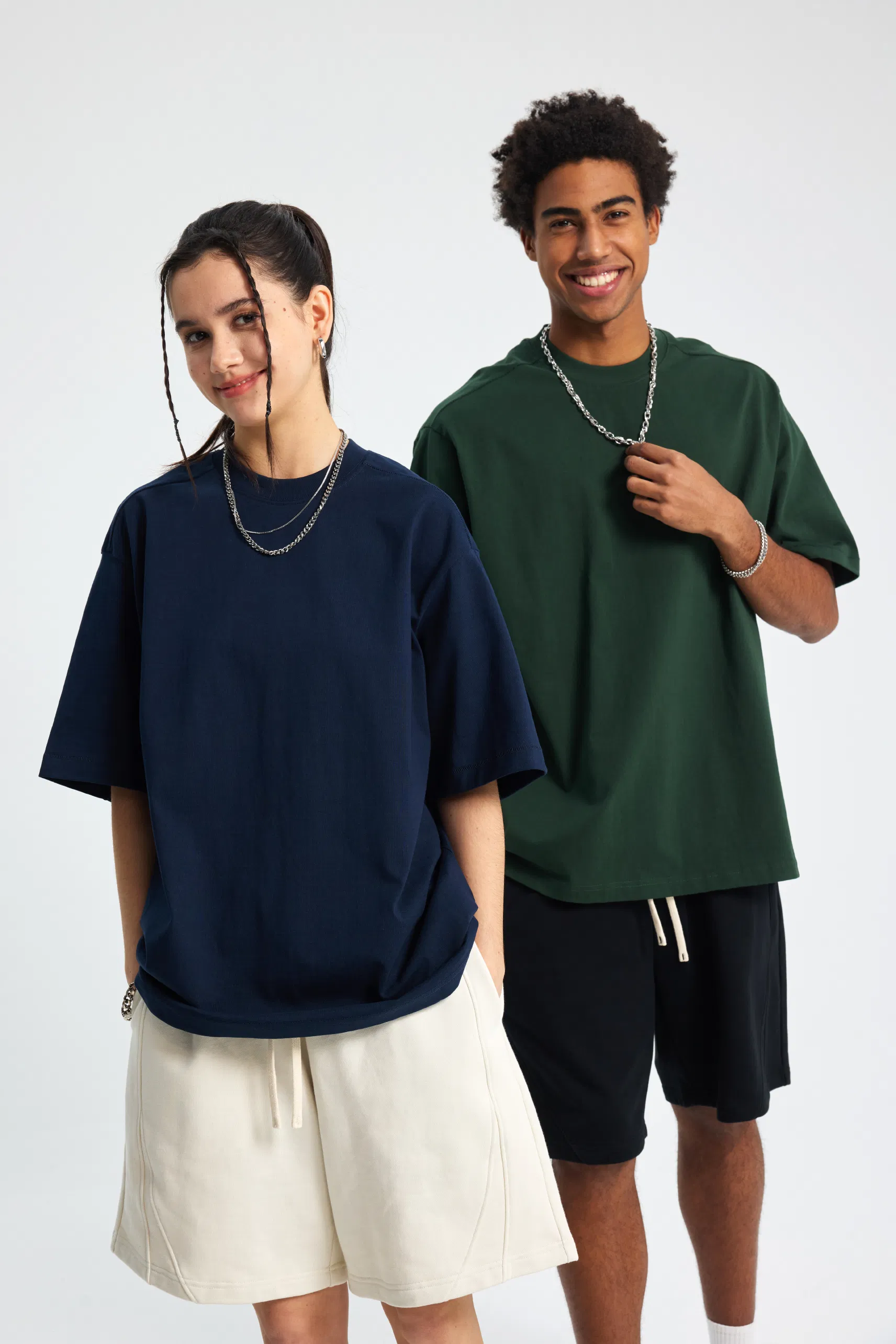 Classic Crew Neck Cotton T-Shirt Allows Small Batch Custom Logo Embroidery and DTG Service