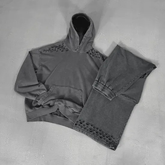 Distressed Washed Cotton Hoodie Custom Logo Embroidery Dtf Bulk Wholesale
