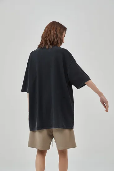 Cotton Oversized Blank T-Shirt Supports Custom Logo Embroidery DTG Bulk Orders