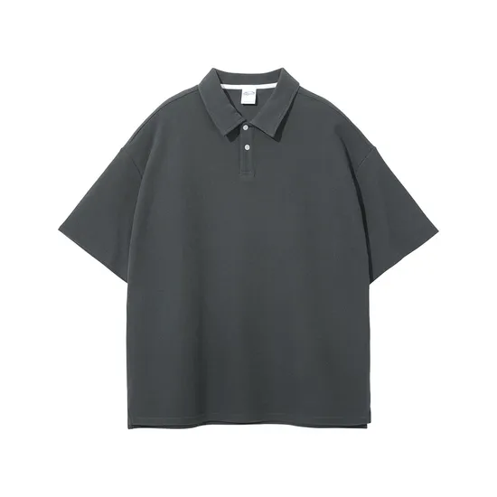 Blank Oversized Collar Split Hem T-Shirt Accept Custom Design DTG Print for Global Bulk Buyers