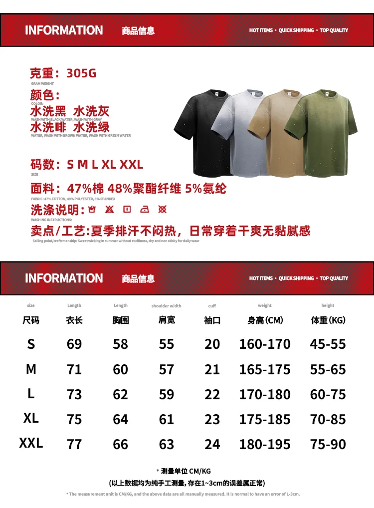 Heavyweight Vintage Cotton Tee Custom Logo Embroidery DTG Print Global Wholesale Available
