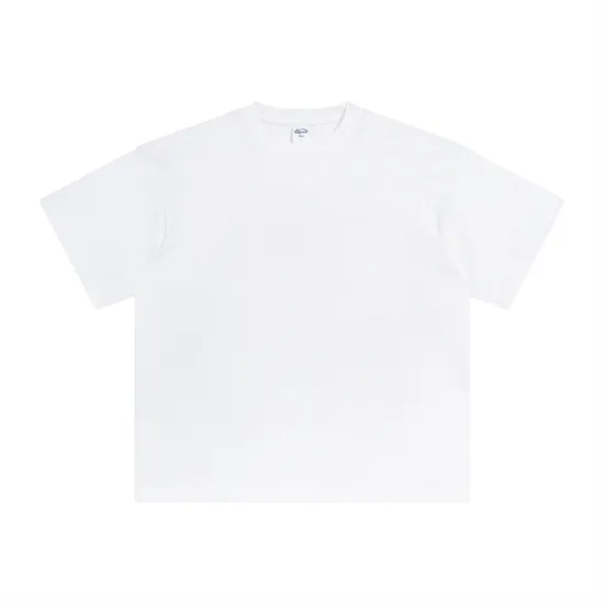 Oversize Minimal Loose Pure Cotton Tee Support Custom Logo Embroidery DTG Bulk Wholesale Order