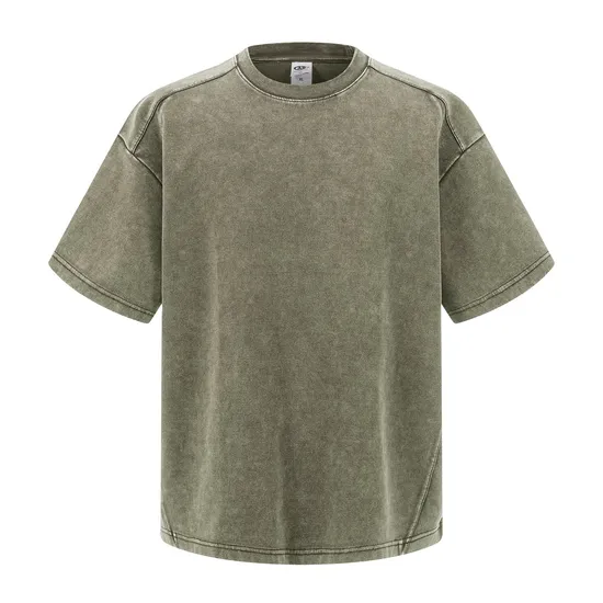 Classic Plain Retro Cotton Tee Custom Graphic DTG Embroidery Apparel Bulk OEM Supplier Service