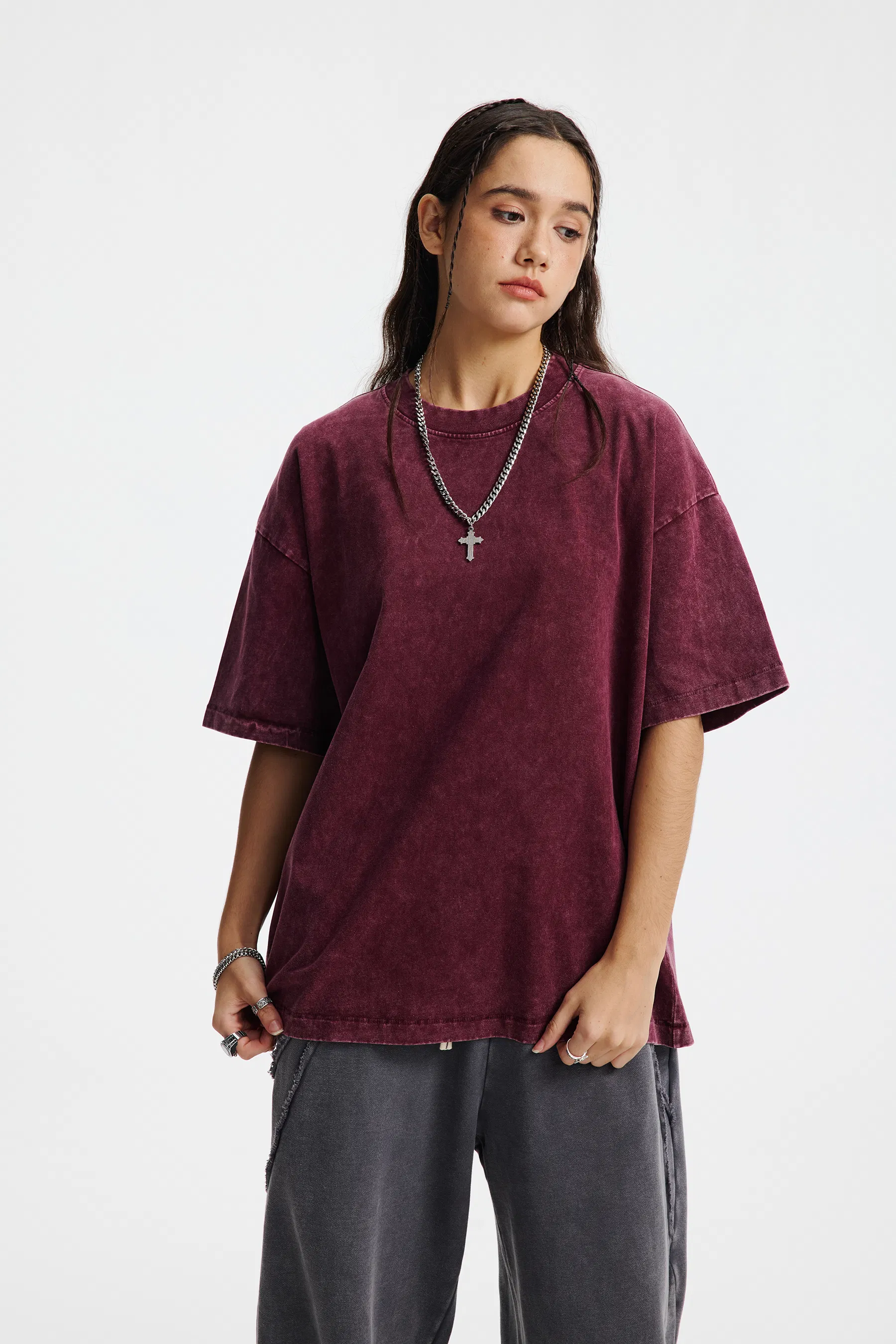 Breathable Crew Neck Cotton Tee Customized for Company Team Uniform Bulk Purchase