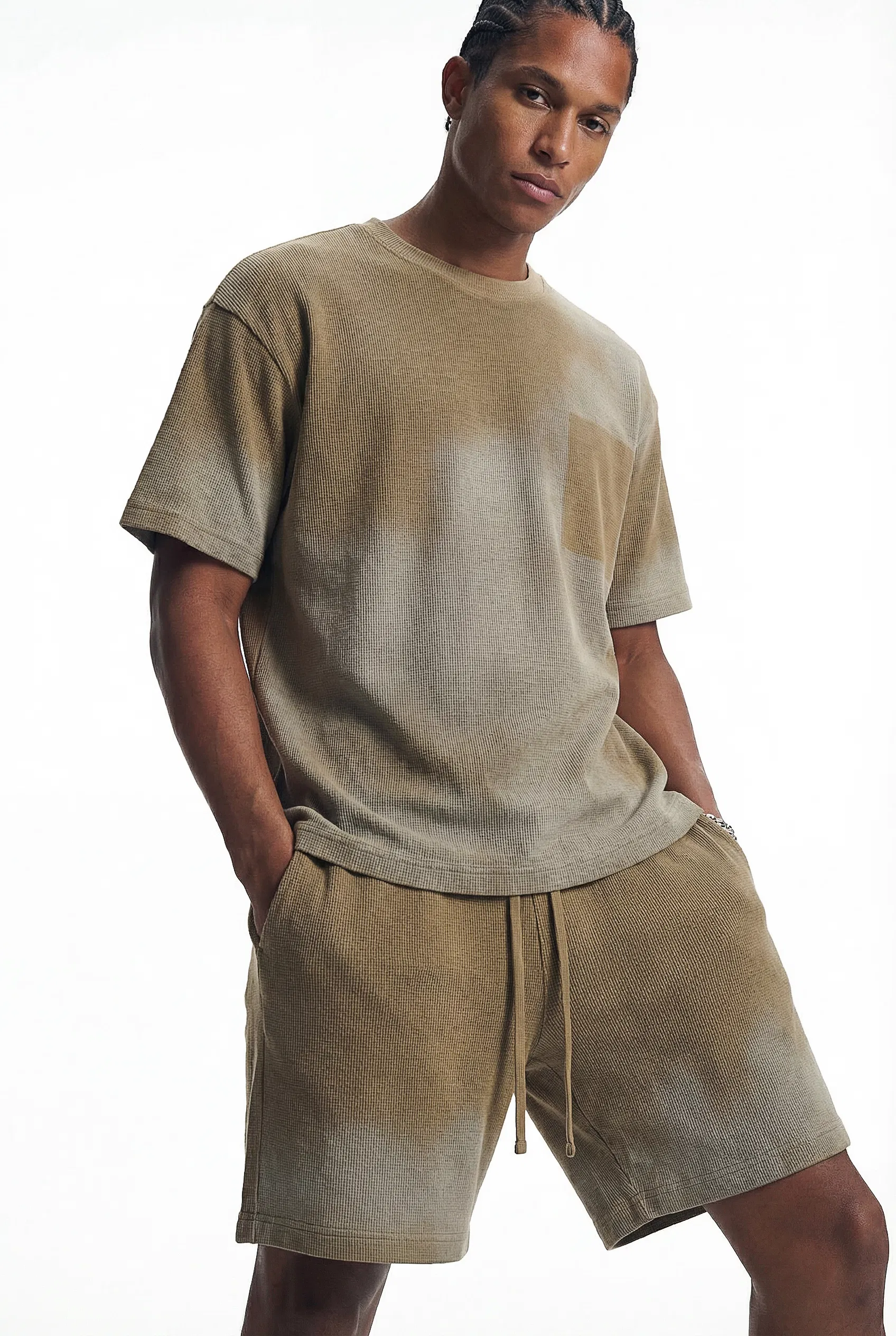 Retro Ombre Cotton T-Shirt Allows Small Batch Custom Logo Embroidery and DTG Service