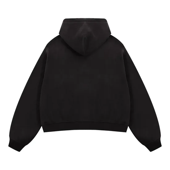 Oversized Pure Cotton Zip Hoodie Custom Logo Embroidery Dtf Print Bulk Wholesale Supply