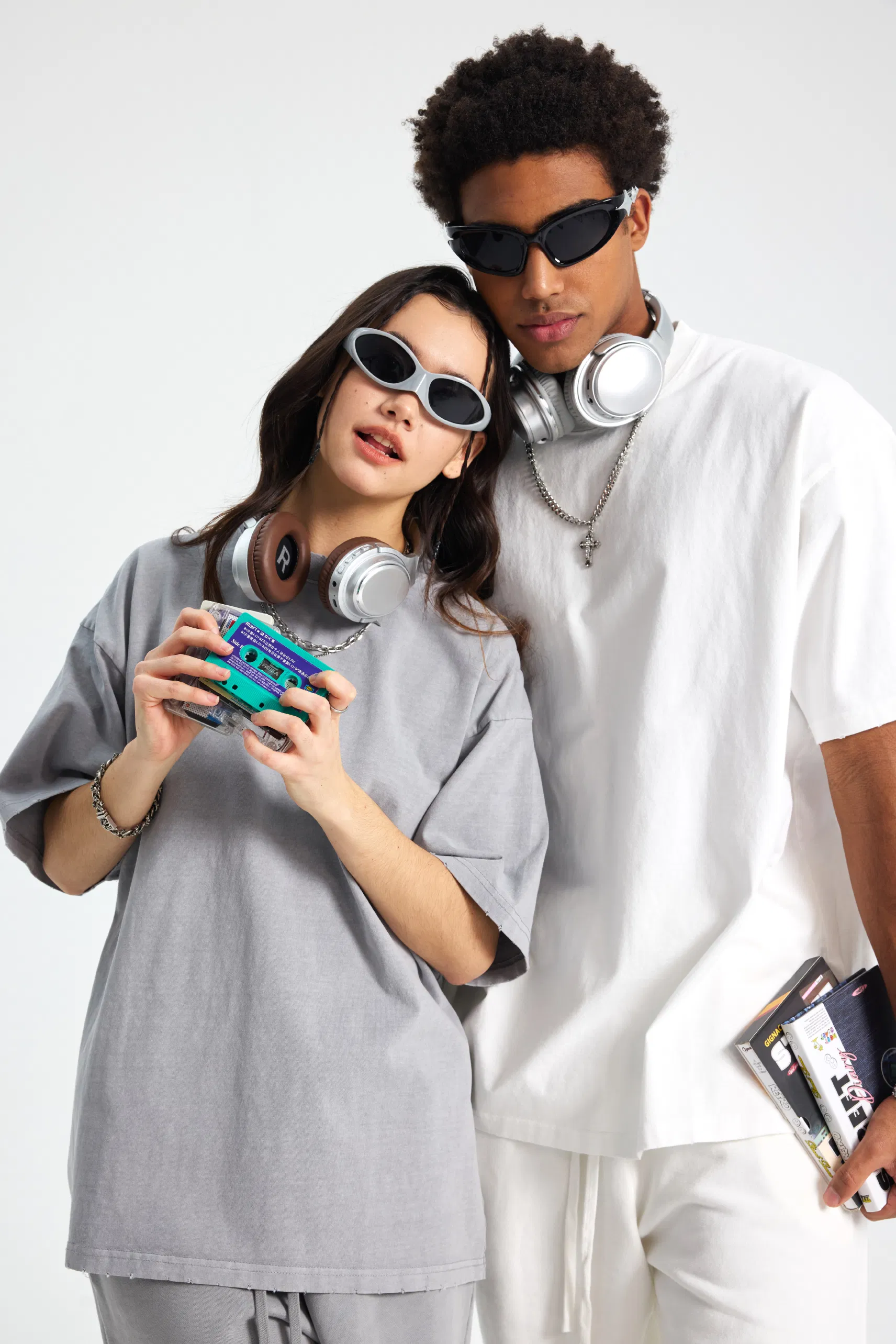 Premium Washed Cotton Blank Tee Fits Custom Embroidery and DTG Printing Process