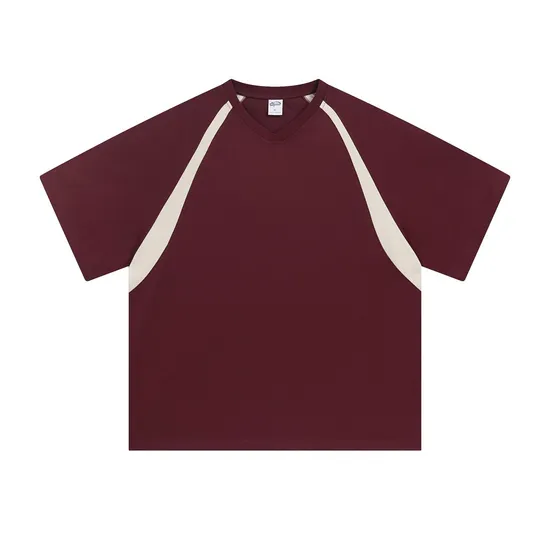 Breathable Cool Pure Cotton Contrast Raglan T-Shirt Make Custom Brand Logo DTG Embroidery Wholesale Service