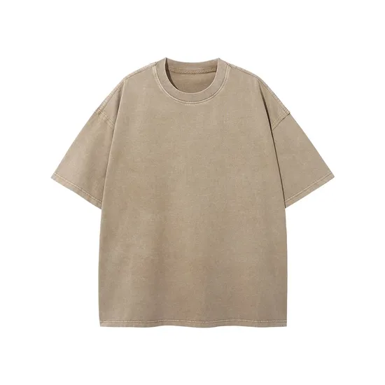 Drop Shoulder Unisex Loose Pure Cotton Tee Custom Art Embroidery DTG Large Quantity Wholesale Supply