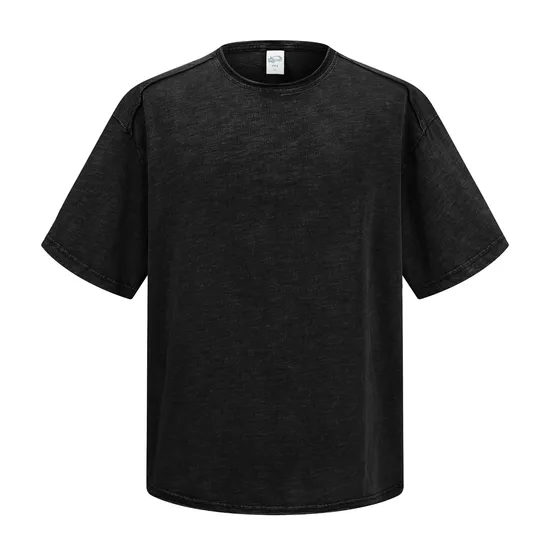 Premium Soft Pure Cotton Vintage Ribbed T-Shirts with Printed and Embroidered Custom Bulk Order