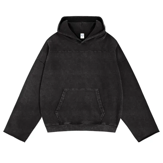 Basic Solid Color Cotton Hoodie Custom Logo Bulk Apparel Order