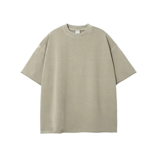 Eutral Tone Cotton Tee Allows Small Batch Custom Embroidery and DTG Service