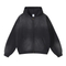 Gradient Ombre Washed Full Zip Cotton Hoodie Custom Logo Embroidery Dtf Bulk Wholesale