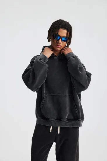 Unisex Oversized Boxy Cropped Hoodie Personal Custom Logo Factory Direct Bulk Sale