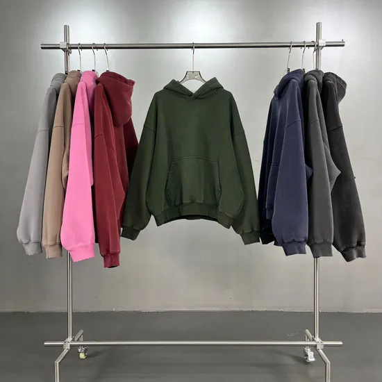 Cropped Drop Shoulder Cotton Hoodie Custom Logo Embroidery Dtf Print Bulk Wholesale Supply
