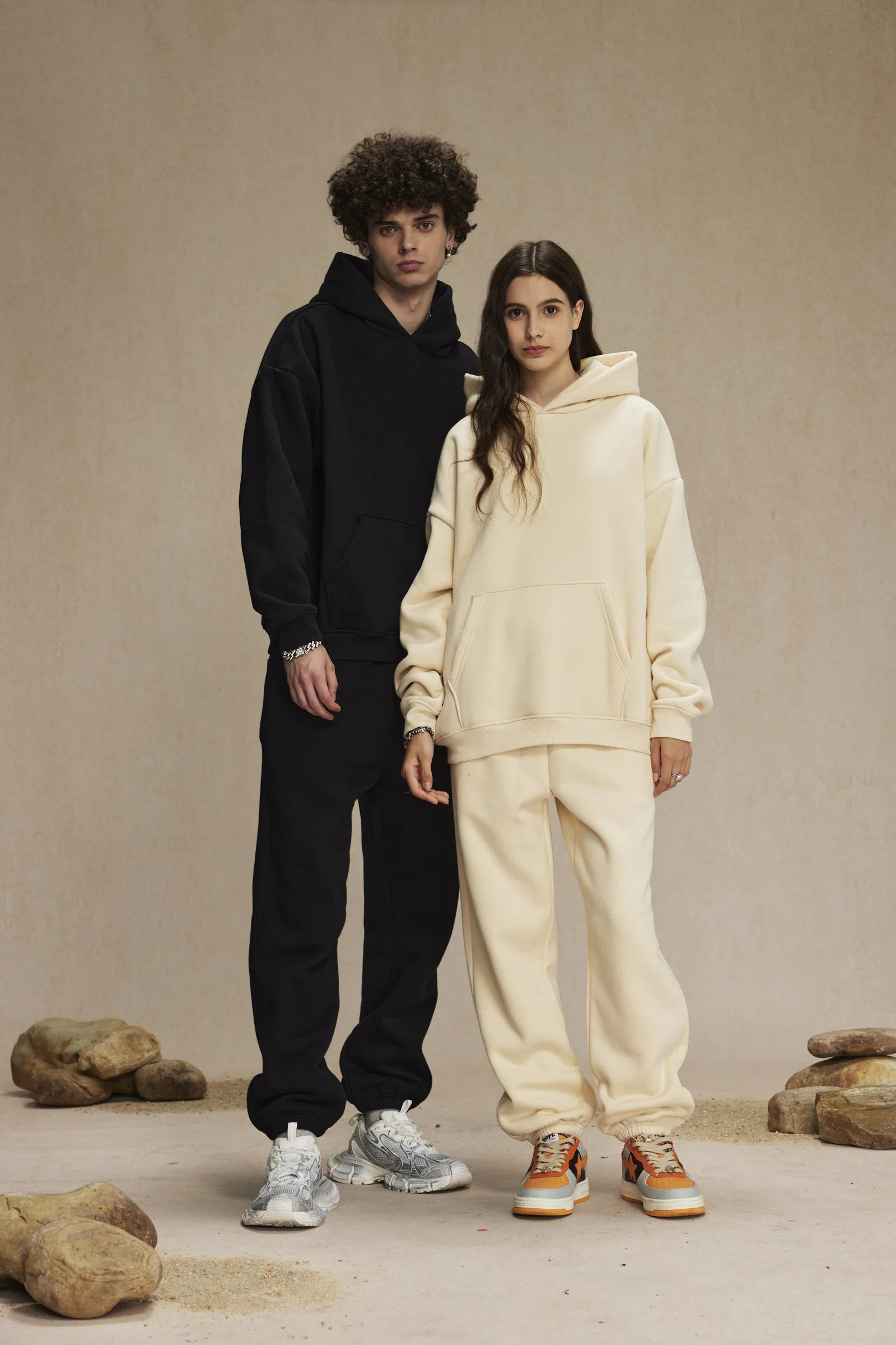 Oversized No Drawstring Hoodie Custom Logo Embroidery Fast Lead Time Bulk