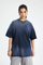 Vintage Stone Wash Spray Dyed Cotton Tee Support Brand Customization Embroidery and Digital Printing Service