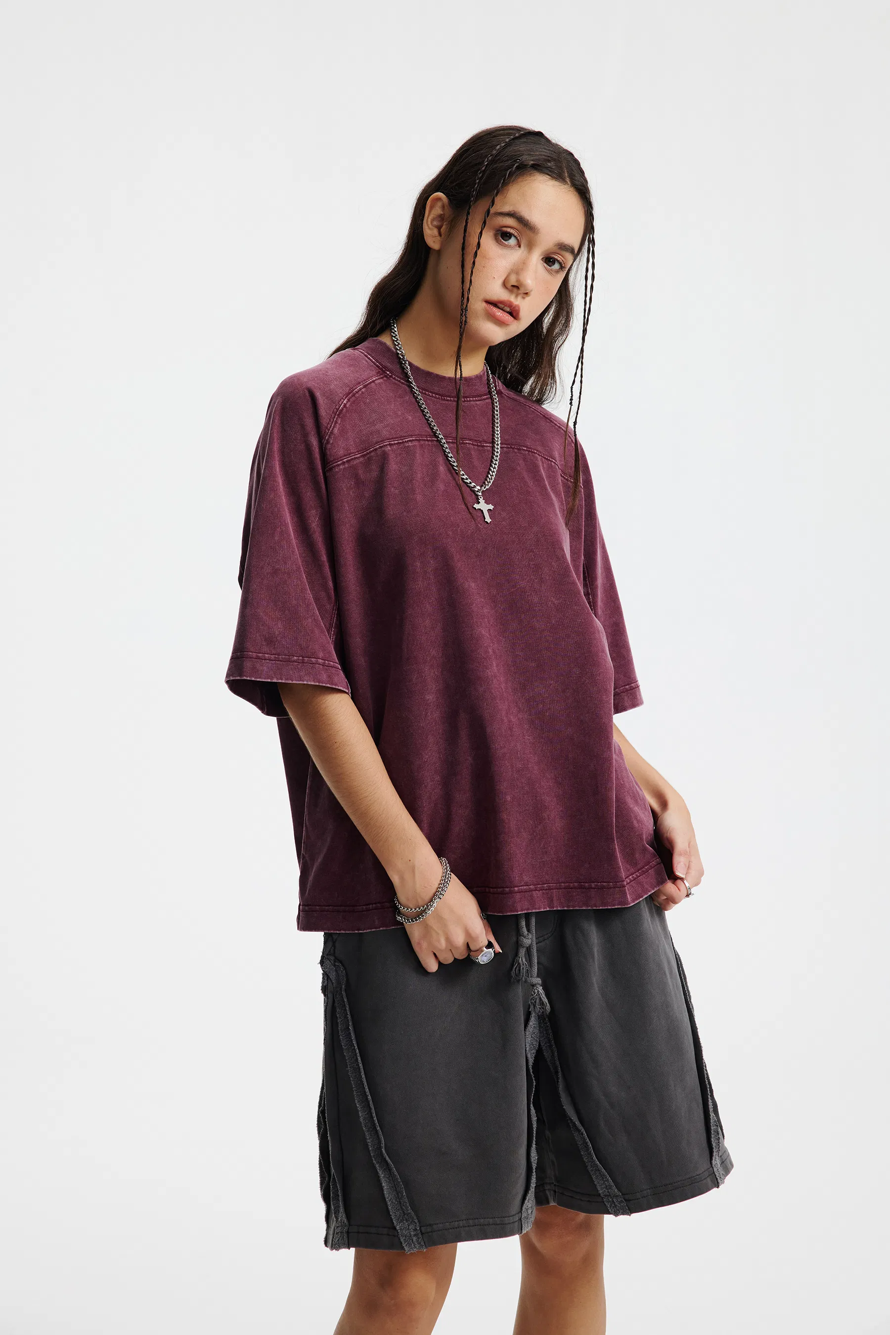 Blank Distressed Splash Print Cotton T-Shirt Accept Custom Design DTG Print for Global Bulk Buyers