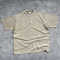 Blank Distressed Cut Detail Crew T-Shirt Custom Graphic DTG Embroidery Apparel Bulk OEM Supplier Service
