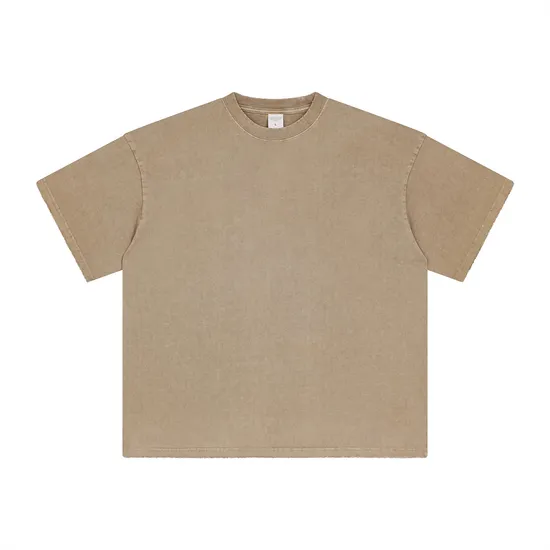Classic Distressed Raw Edge Cotton Tee Custom Graphic DTG Embroidery Apparel Bulk OEM Supplier Service