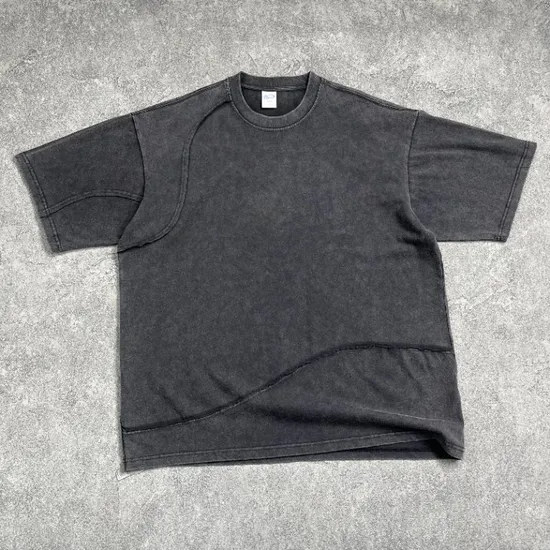 Oversized Cotton Blank T-Shirt Supports Custom Logo Embroidery DTG Printing Batch Custom