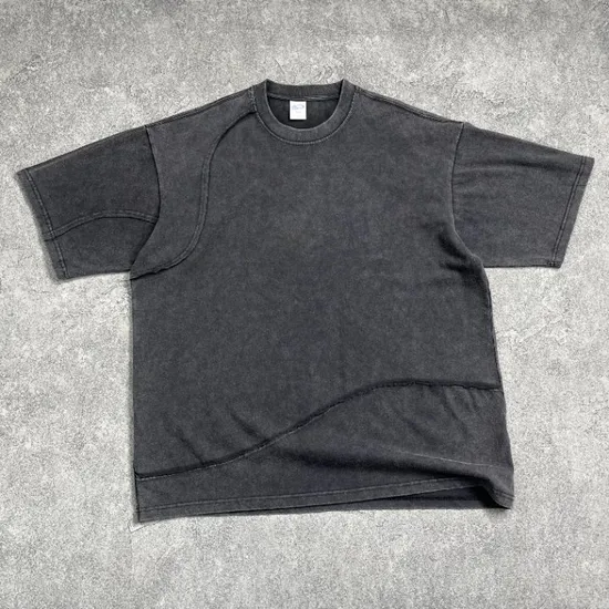 Oversized Cotton Blank T-Shirt Supports Custom Logo Embroidery DTG Printing Batch Custom
