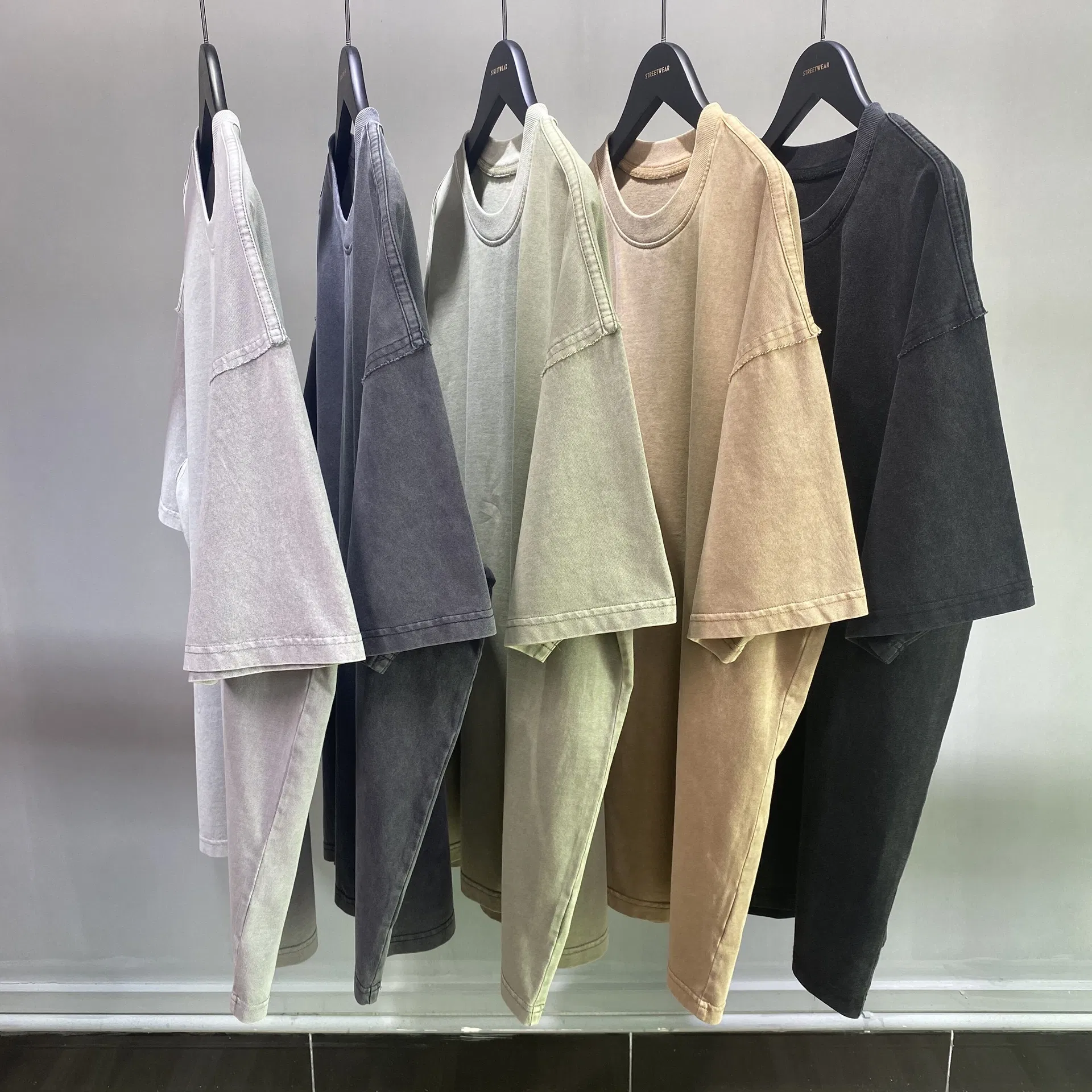 Multi Tone Washed Cotton T-Shirt Accept DTG Print Personal Custom Graphic Design