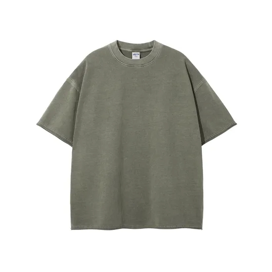 Daily Wear Oversized Cotton T-Shirt Supports Personal Art Design Embroidery DTG Processing