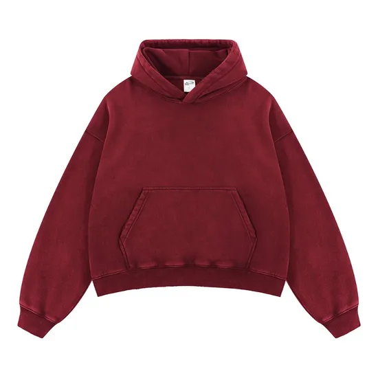 Fleece Lined Snow Wash Distressed Hoodie Custom Logo Embroidery DTG Bulk Wholesale Supply