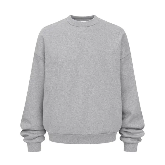 Heavyweight Cotton Extra Long Sleeve Crewneck Sweatshirt Custom Logo Dtf Embroidery Bulk Wholesale