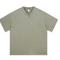 Drop Shoulder Unisex Loose V Cotton Tee Custom Art Embroidery DTG Large Quantity Wholesale Supply