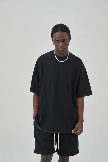 Cotton Oversized Blank T-Shirt Supports Custom Logo Embroidery DTG Bulk Orders