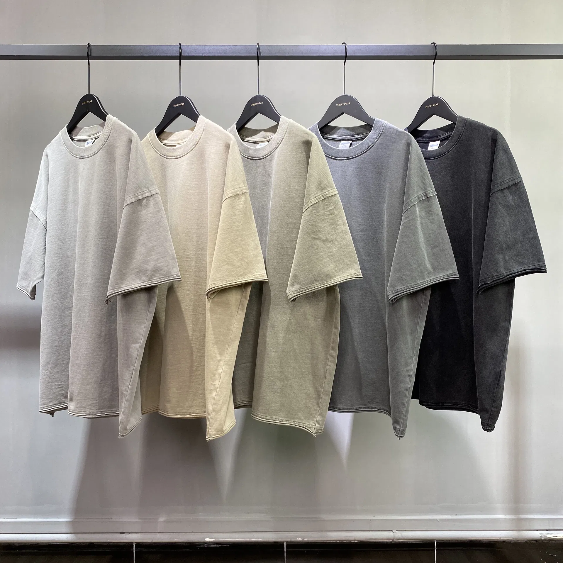 Eutral Tone Cotton Tee Allows Small Batch Custom Embroidery and DTG Service