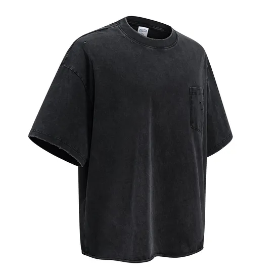 Premium Vintage Washed Cotton Blank Tee Fits Custom Embroidery and Direct-to-Garment Printing Process