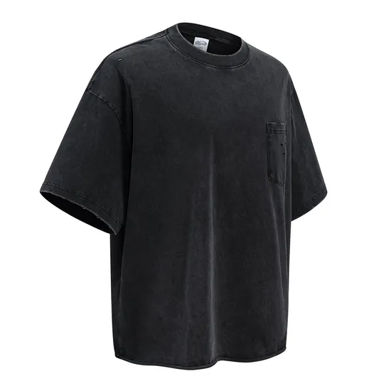 Premium Vintage Washed Cotton Blank Tee Fits Custom Embroidery and Direct-to-Garment Printing Process