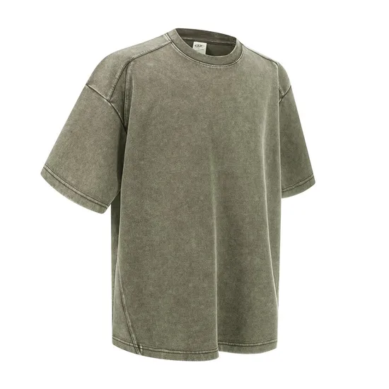 Retro Faded Distressed Cotton T-Shirt Allows Small Batch Custom Logo Embroidery and DTG Service